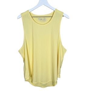 Zyia Active Ribbed Workout Tank Top Womens Plus Size XXXL Yellow Sunshine
